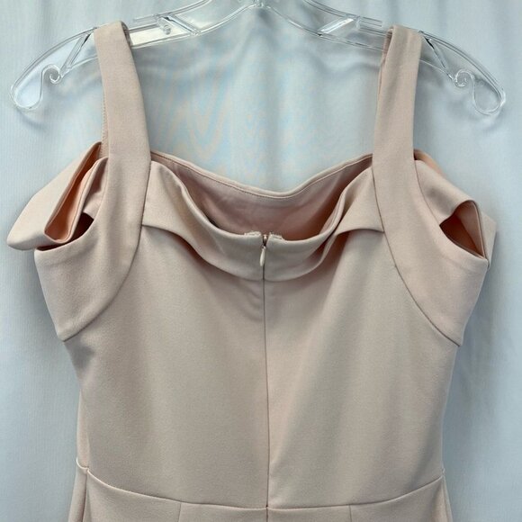 Sami & Dani Womens Sheath Dress Pink Blush Stretch Square Neck Cold Shoulder 6 - Picture 7 of 11